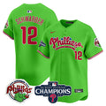 Men's Phillies Phanatic 2024 NL East Division Champions Vapor Premier Limited Jersey - All Stitched - Green, Kyle Schwarber