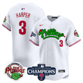 Men's Phillies Phanatic 2024 NL East Division Champions Vapor Premier Limited Jersey - All Stitched - White, Bryce Harper