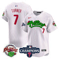 Men's Phillies Phanatic 2024 NL East Division Champions Vapor Premier Limited Jersey - All Stitched - White Pinstripe, Trea Turner