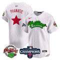Men's Phillies Phanatic 2024 NL East Division Champions Vapor Premier Limited Jersey - All Stitched - White Pinstripe, Phanatic
