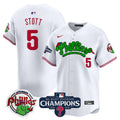 Men's Phillies Phanatic 2024 NL East Division Champions Vapor Premier Limited Jersey - All Stitched - White, Bryson Stott