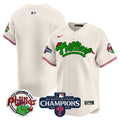 Men's Phillies Phanatic 2024 NL East Division Champions Vapor Premier Limited Jersey - All Stitched - Cream, Team