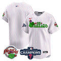 Men's Phillies Phanatic 2024 NL East Division Champions Vapor Premier Limited Jersey V2 - All Stitched - White Pinstripe, Team