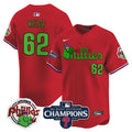 Men's Phillies Phanatic 2024 NL East Division Champions Vapor Premier Limited Jersey V2 - All Stitched - Red, Jason Kelce