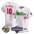 Men's Phillies Phanatic 2024 NL East Division Champions Vapor Premier Limited Jersey V2 - All Stitched - White Pinstripe, J.T.Realmuto