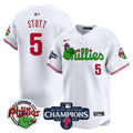Men's Phillies Phanatic 2024 NL East Division Champions Vapor Premier Limited Jersey V2 - All Stitched - White, Bryson Stott