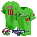 Men's Phillies Phanatic 2024 NL East Division Champions Vapor Premier Limited Jersey V2 - All Stitched - Green, J.T.Realmuto