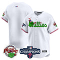 Men's Phillies Phanatic 2024 NL East Division Champions Vapor Premier Limited Jersey V2 - All Stitched - White, Team