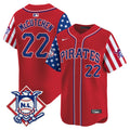 Men's Pittsburgh Pirates 2024 Fourth of July Vapor Premier Limited Jersey - All Stitched - Red, Andrew Mccutchen