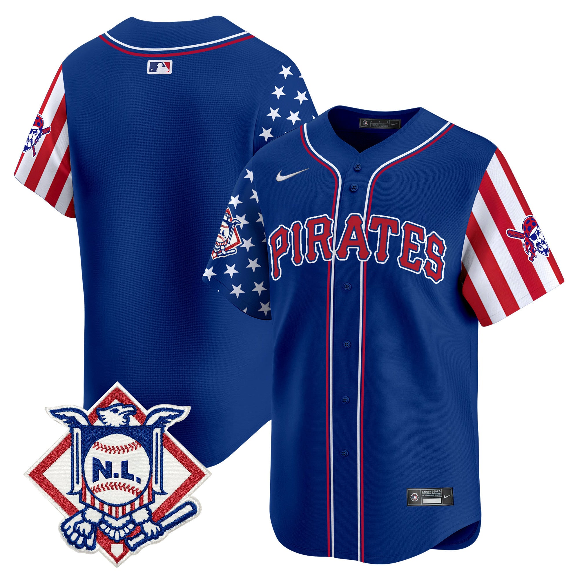 Men's Pittsburgh Pirates 2024 Fourth of July Vapor Premier Limited Jersey - All Stitched - Royal, Team