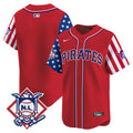 Men's Pittsburgh Pirates 2024 Fourth of July Vapor Premier Limited Jersey - All Stitched - Red, Team
