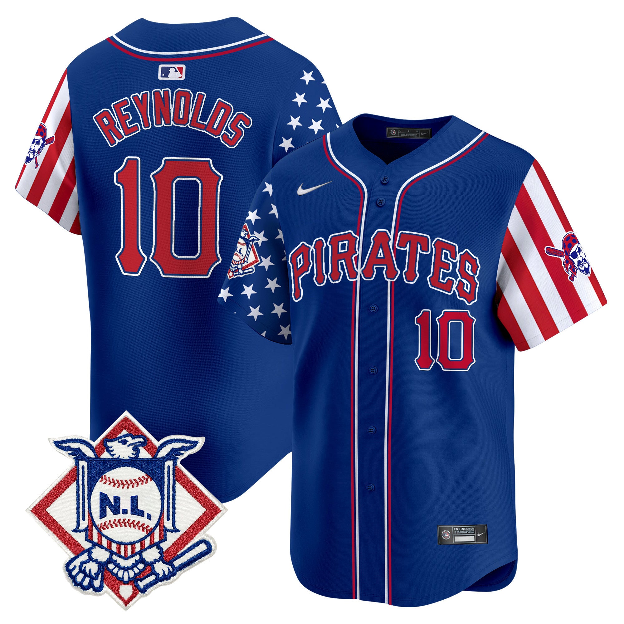 Men's Pittsburgh Pirates 2024 Fourth of July Vapor Premier Limited Jersey - All Stitched - Royal, Bryan Reynolds