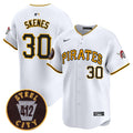 Men's Pittsburgh Pirates 412 Patch Vapor Premier Limited Jersey V3 - All Stitched - White, Paul Skenes
