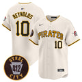 Men's Pittsburgh Pirates 412 Patch Vapor Premier Limited Jersey V3 - All Stitched - Cream, Bryan Reynolds
