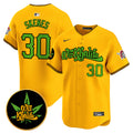 Men's Pittsburgh Pirates Wiz Khalifa Vapor Premier Limited Jersey - All Stitched - Gold, Paul Skenes