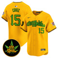 Men's Pittsburgh Pirates Wiz Khalifa Vapor Premier Limited Jersey - All Stitched - Gold, Oneil Cruz