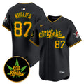 Men's Pittsburgh Pirates Wiz Khalifa Vapor Premier Limited Jersey - All Stitched - Black, Khalifa 1987