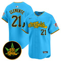 Men's Pittsburgh Pirates Wiz Khalifa Vapor Premier Limited Jersey - All Stitched - Light Blue, Roberto Clemente