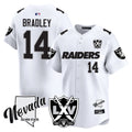 Men's Raiders 2024 Vapor Premier Limited Jersey - 65th Anniversary - All Stitched - White Limited, Carter Bradley