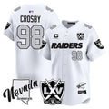 Men's Raiders 2024 Vapor Premier Limited Jersey - 65th Anniversary - All Stitched - White, Maxx Crosby