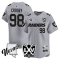Men's Raiders 2024 Vapor Premier Limited Jersey - 65th Anniversary - All Stitched - Silver, Maxx Crosby