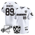 Men's Raiders 2024 Vapor Premier Limited Jersey - 65th Anniversary - All Stitched - White Limited, Brock Bowers