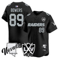 Men's Raiders 2024 Vapor Premier Limited Jersey - 65th Anniversary - All Stitched - Black, Brock Bowers