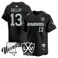 Men's Raiders 2024 Vapor Premier Limited Jersey - 65th Anniversary - All Stitched - Black, Michael Gallup