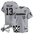Men's Raiders 2024 Vapor Premier Limited Jersey - 65th Anniversary - All Stitched - Silver, Michael Gallup