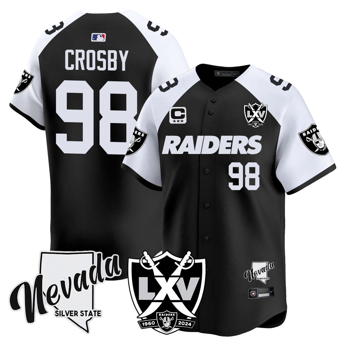 Men's Raiders 2024 Vapor Premier Limited Jersey - 65th Anniversary - All Stitched - Black Alternate, Maxx Crosby