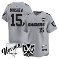 Men's Raiders 2024 Vapor Premier Limited Jersey - 65th Anniversary - All Stitched - Silver, Gardner Minshew