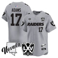 Men's Raiders 2024 Vapor Premier Limited Jersey - 65th Anniversary - All Stitched - Silver, Davante Adams