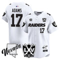 Men's Raiders 2024 Vapor Premier Limited Jersey - 65th Anniversary - All Stitched - White Limited, Davante Adams