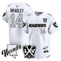 Men's Raiders 2024 Vapor Premier Limited Jersey - 65th Anniversary - All Stitched - White, Carter Bradley