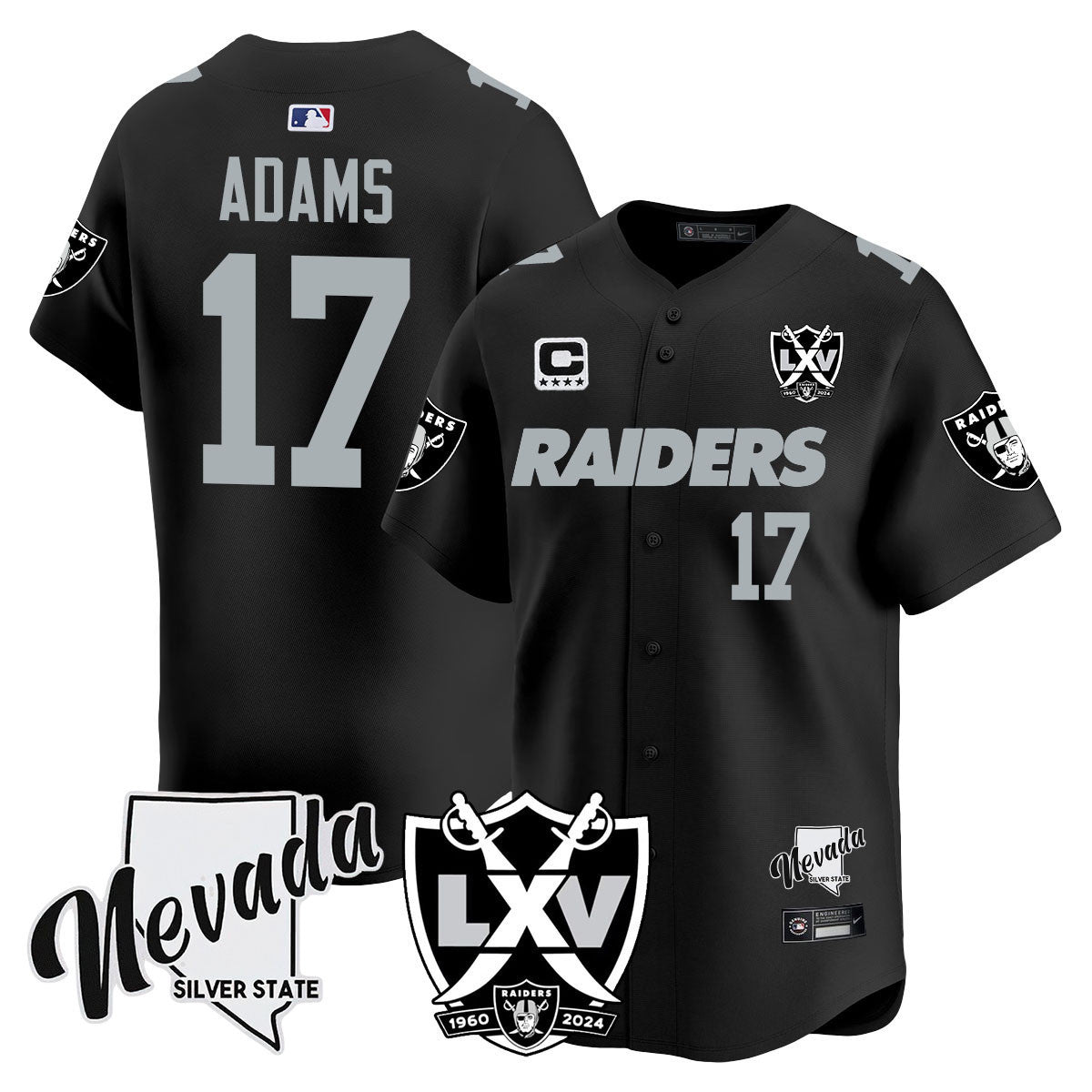 Men's Raiders 2024 Vapor Premier Limited Jersey - 65th Anniversary - All Stitched - Black, Davante Adams