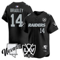 Men's Raiders 2024 Vapor Premier Limited Jersey - 65th Anniversary - All Stitched - Black, Carter Bradley