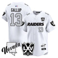 Men's Raiders 2024 Vapor Premier Limited Jersey - 65th Anniversary - All Stitched - White, Michael Gallup
