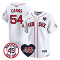 Men's Red Sox Tim Wakefield Memorial Patch Vaper Premier Limited Jersey - All Stitched- All Stitched - White, Triston Casas