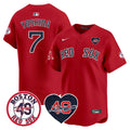 Men's Red Sox Tim Wakefield Memorial Patch Vaper Premier Limited Jersey - All Stitched- All Stitched - Red, Masataka Yoshida
