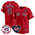 Men's Red Sox Tim Wakefield Memorial Patch Vaper Premier Limited Jersey - All Stitched- All Stitched - Red, Vaughn Grissom