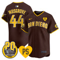 Men's San Diego Padres 2024 Tony Gwynn Vapor Premier Limited Jersey - All Stitched - Brown, Joe Musgrove