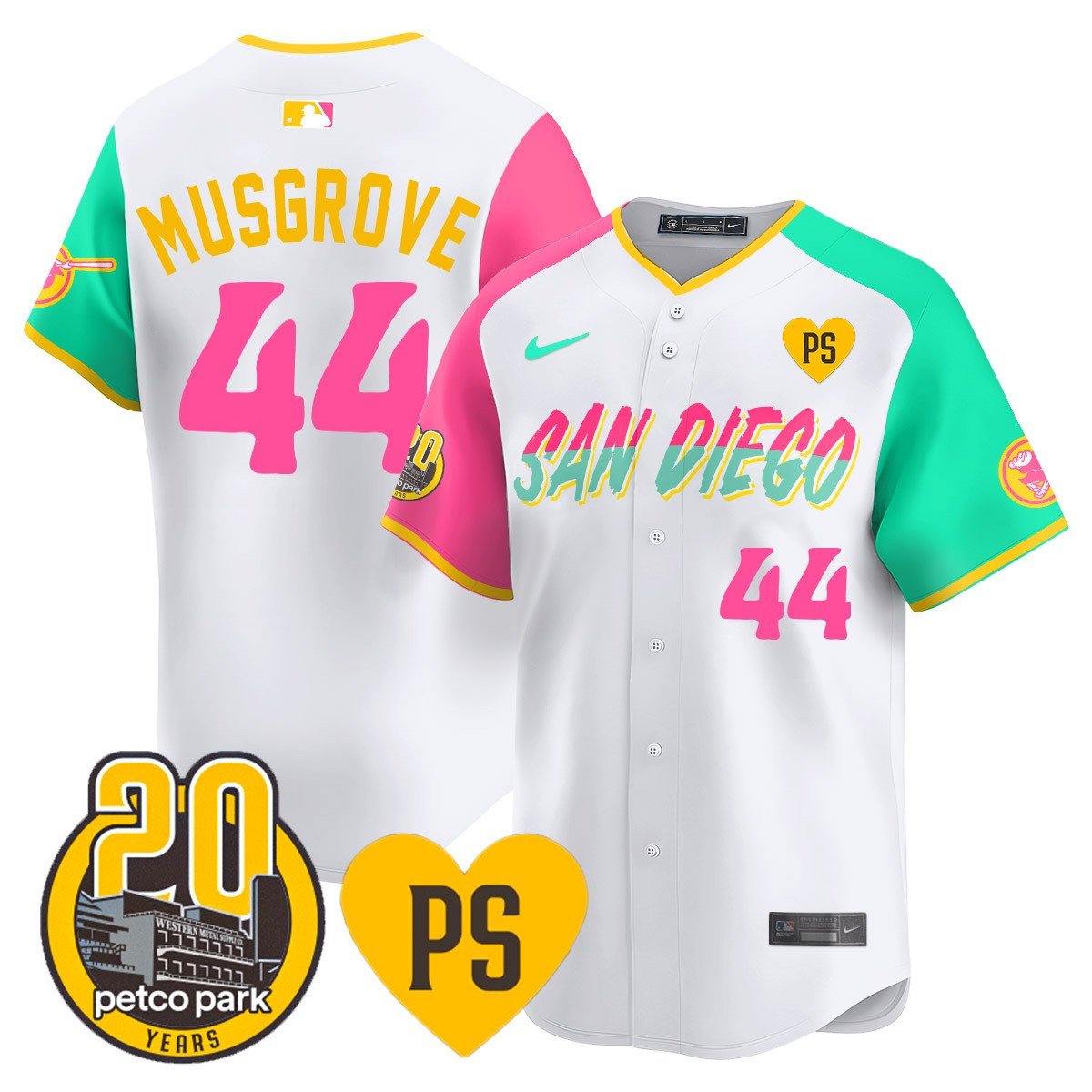 Men's San Diego Padres 2024 Tony Gwynn Vapor Premier Limited Jersey - All Stitched - City Connect, Joe Musgrove