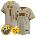 Men's San Diego Padres 2024 Tony Gwynn Vapor Premier Limited Jersey - All Stitched - Tan, Yuki Matsui
