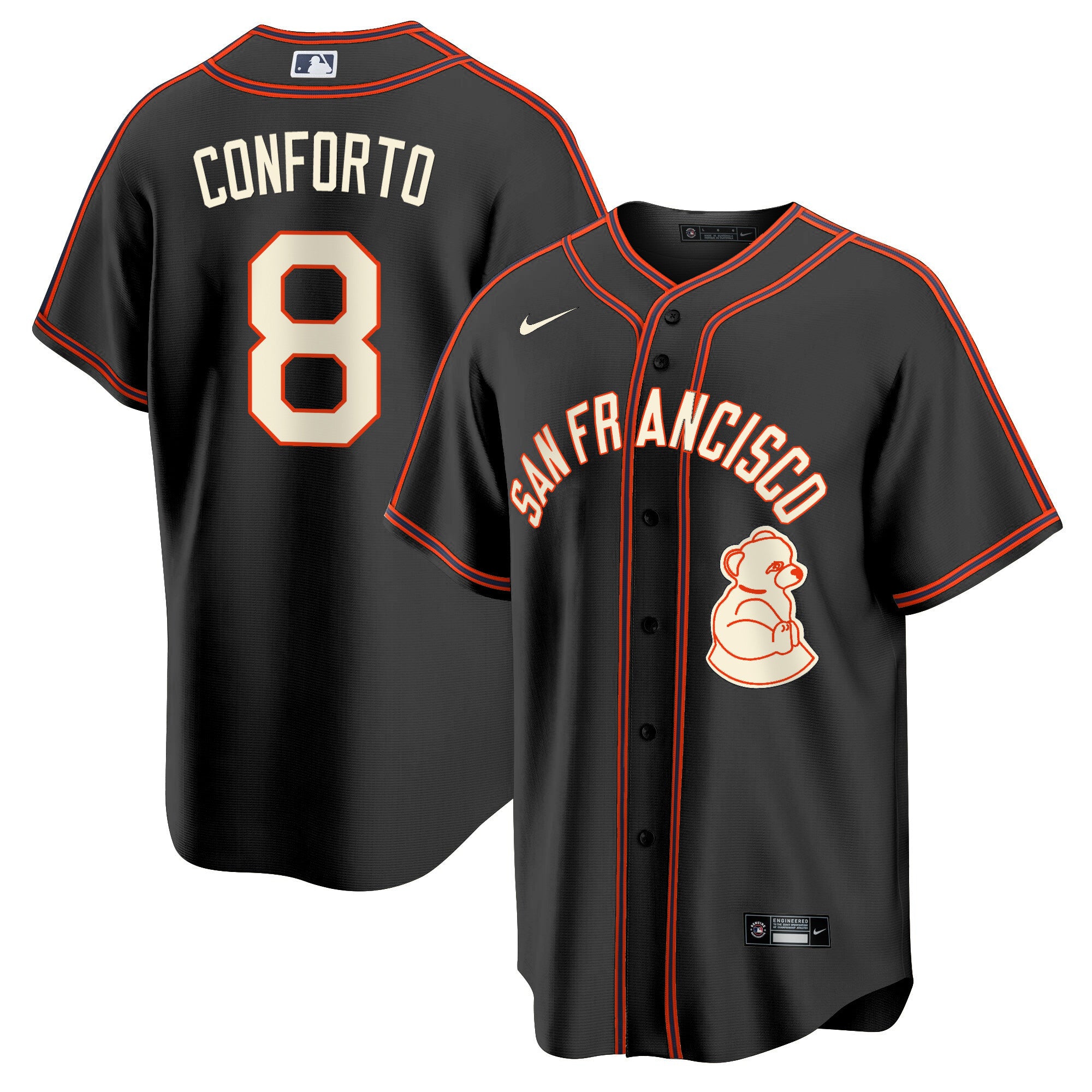 Men's San Francisco Giants 2024 Rickwood Classic Vapor Premier Limited Jersey - All Stitched - Black, Michael Conforto