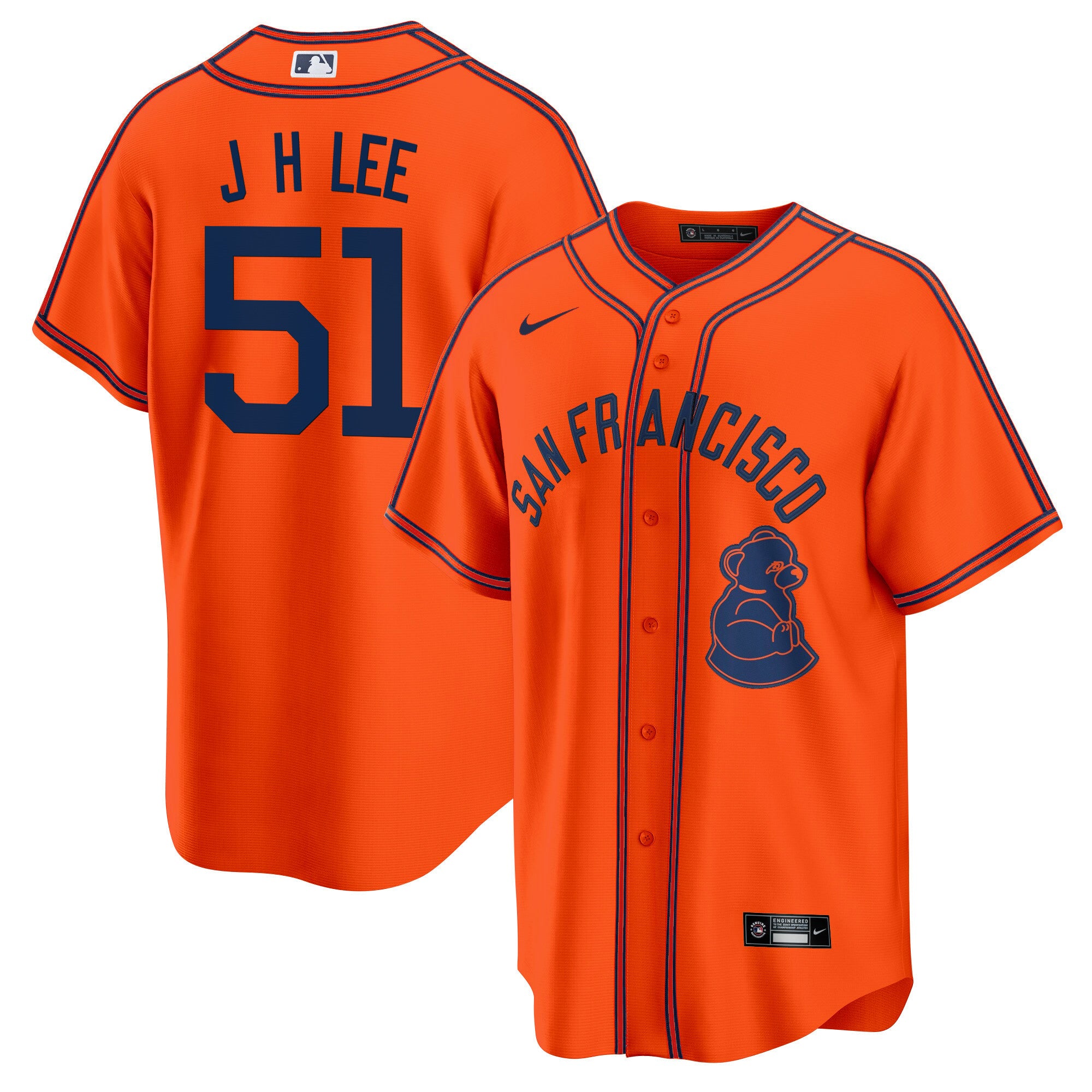 Men's San Francisco Giants 2024 Rickwood Classic Vapor Premier Limited Jersey - All Stitched - Orange, Jung Hoo Lee