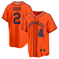 Men's San Francisco Giants 2024 Rickwood Classic Vapor Premier Limited Jersey - All Stitched - Orange, Jorge Soler