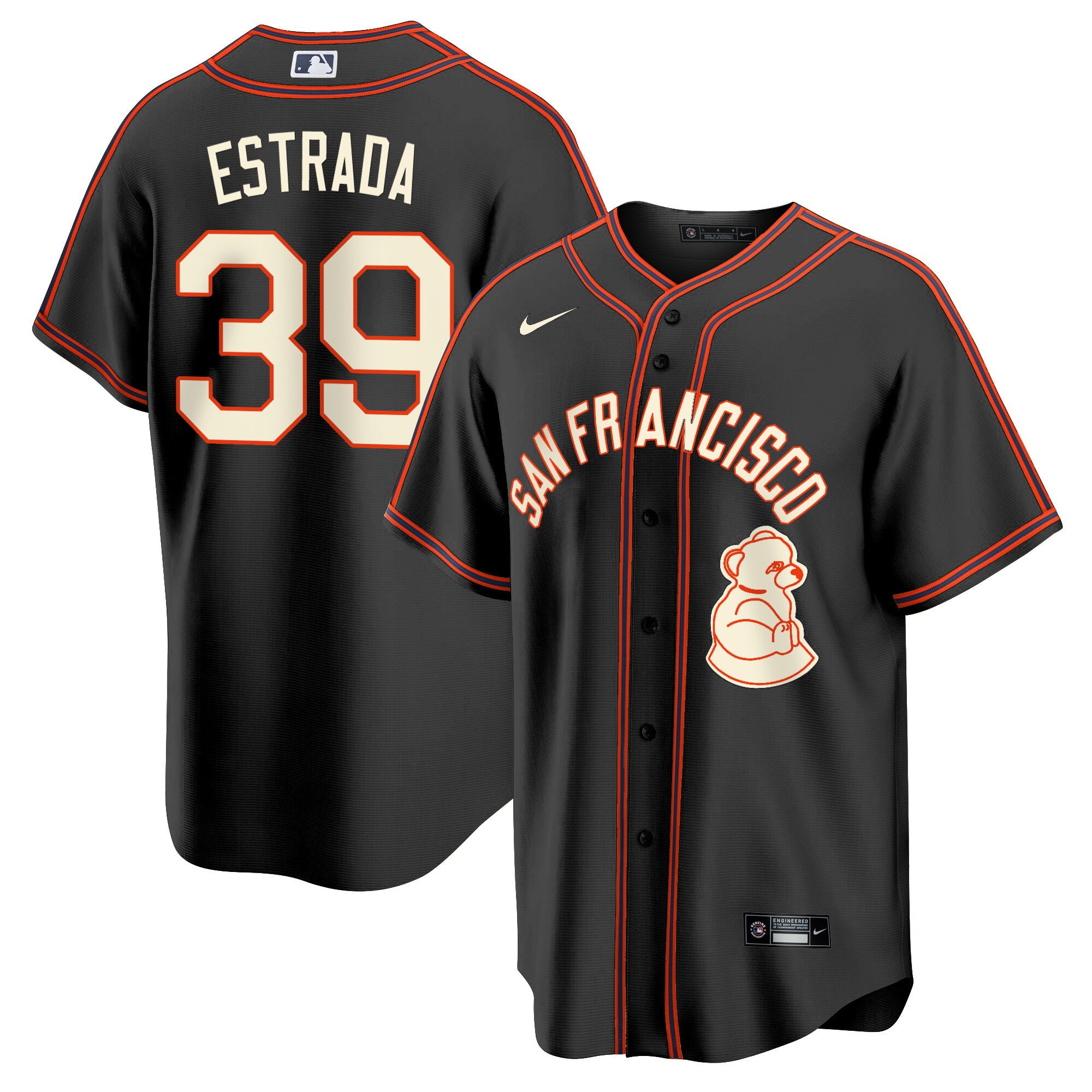 Men's San Francisco Giants 2024 Rickwood Classic Vapor Premier Limited Jersey - All Stitched - Black, Thairo Estrada
