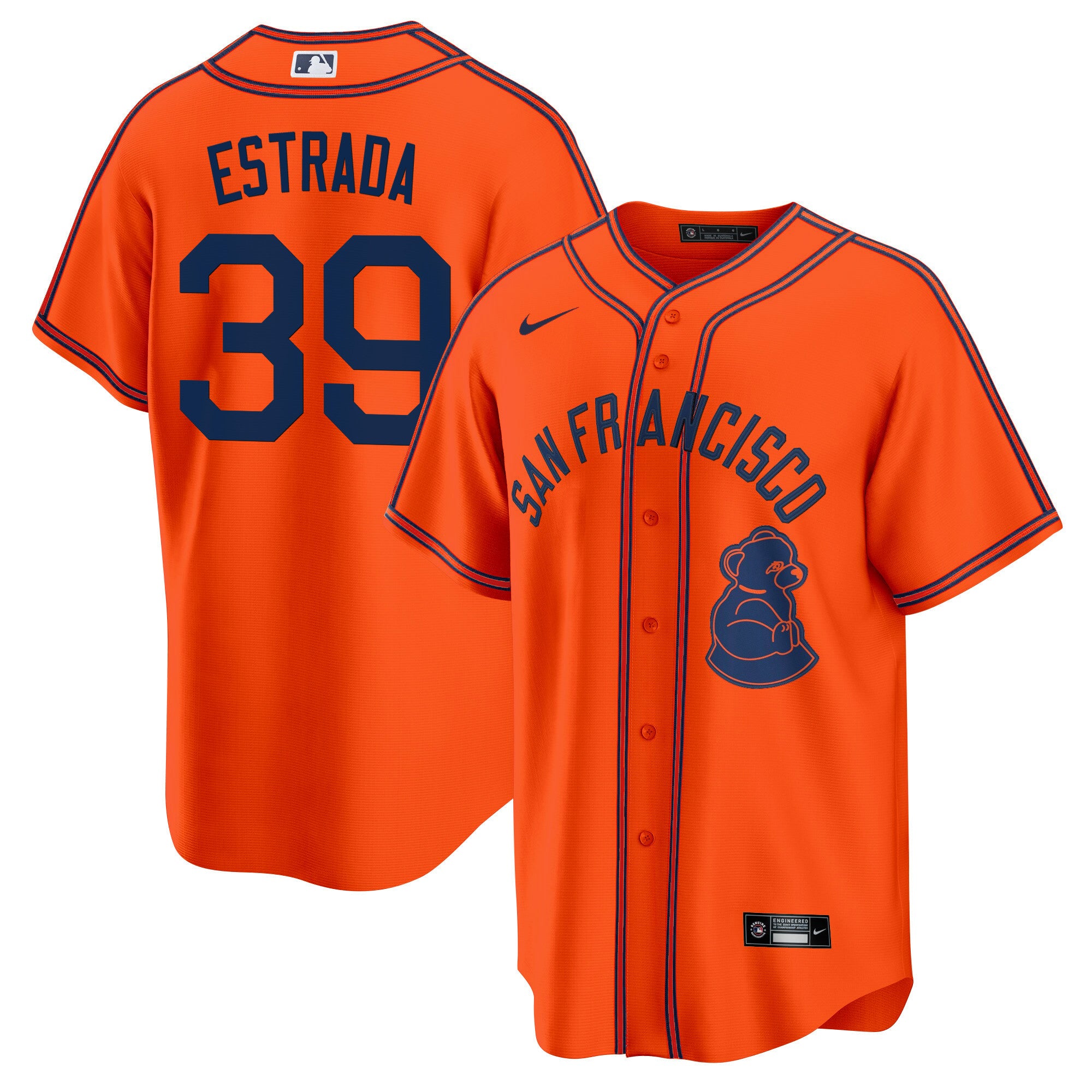 Men's San Francisco Giants 2024 Rickwood Classic Vapor Premier Limited Jersey - All Stitched - Orange, Thairo Estrada
