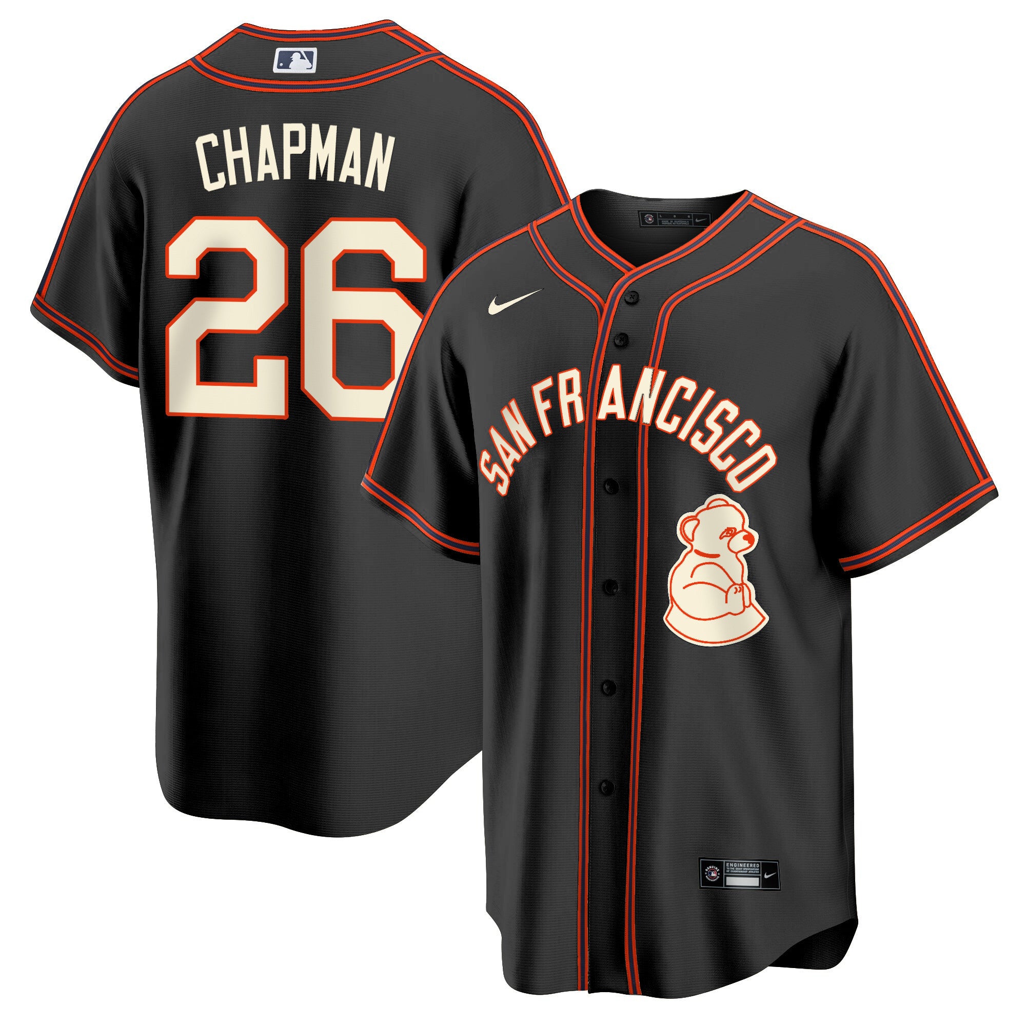 Men's San Francisco Giants 2024 Rickwood Classic Vapor Premier Limited Jersey - All Stitched - Black, Matt Chapman