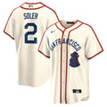 Men's San Francisco Giants 2024 Rickwood Classic Vapor Premier Limited Jersey - All Stitched - Cream, Jorge Soler